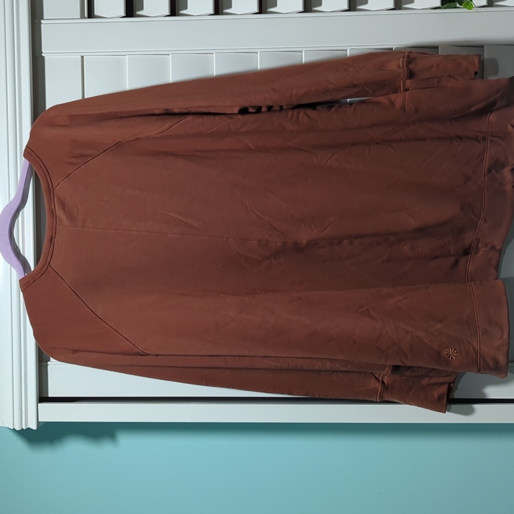 New Athleta Brown Split Side Soft Sweatshirt Sz 1x - image 8